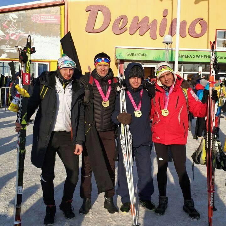 Григорий Сабиров на Деминском лыжном марафоне 2018